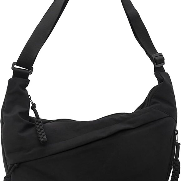Casual Nylon Crescent Crossbody Purse Women Compact Lightweight Travel Bag - Picture 1 of 7